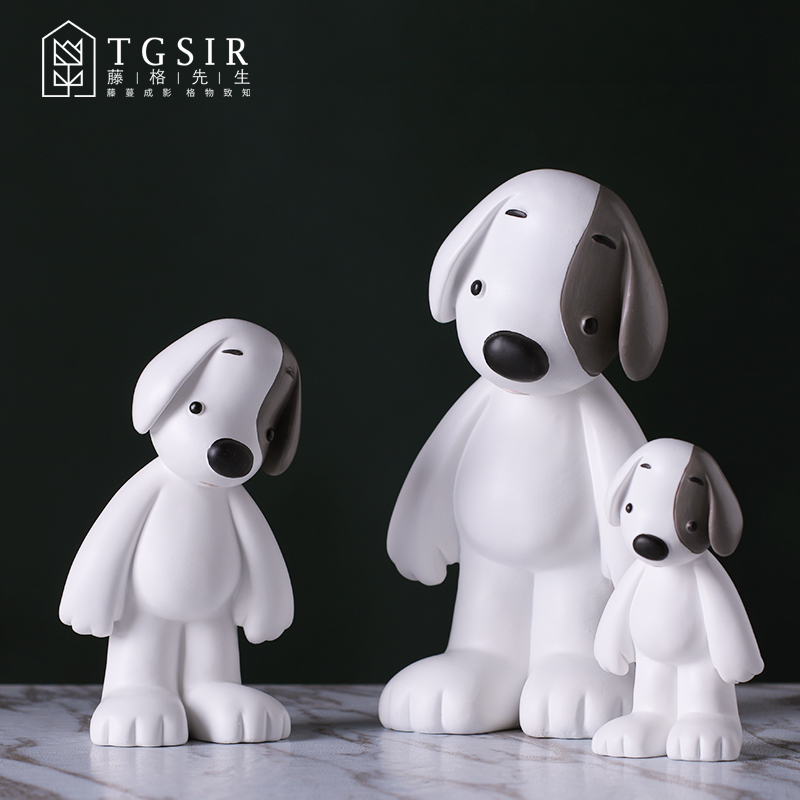 Cute puppy decoration ins creative living room girl children's room bedroom room table dresser decorations