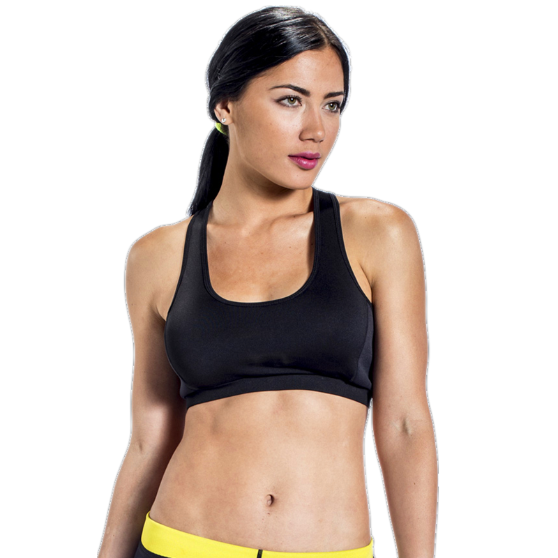 New no steel ring sexy black professional plastic body shockproof sports bunches chest woman blouse skinny back sweaty vest