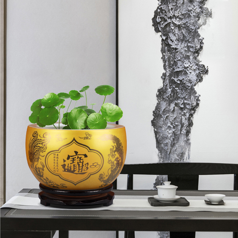 Jingdezhen ceramics basin of the sitting room porch ark save gold furnishing articles furnishing articles opening gifts COINS