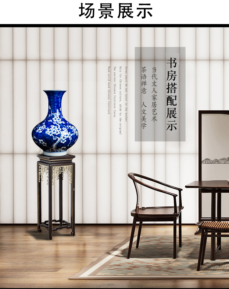 Jingdezhen ceramics by hand antique blue and white porcelain vases, flower arranging new Chinese style living room home furnishing articles