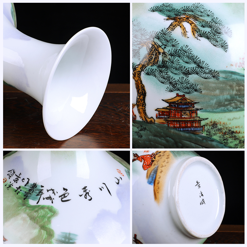 Jingdezhen ceramics powder enamel vase expressions using wide flower arrangement home TV ark, furnishing articles of Chinese style of the sitting room porch decoration