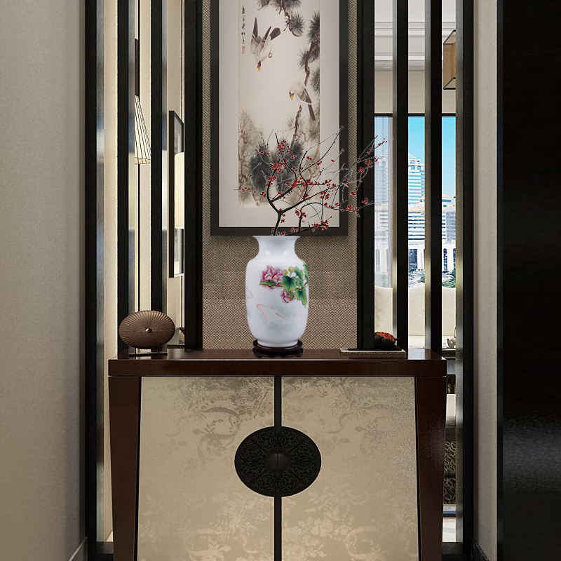 Jingdezhen ceramic fish hand knife clay its vases, flower arrangement of Chinese style home sitting room adornment penjing collection