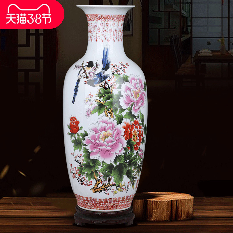 Jingdezhen ceramics lucky bamboo study restoring ancient ways of large vase furnishing articles sitting room TV ark, ikebana arts and crafts