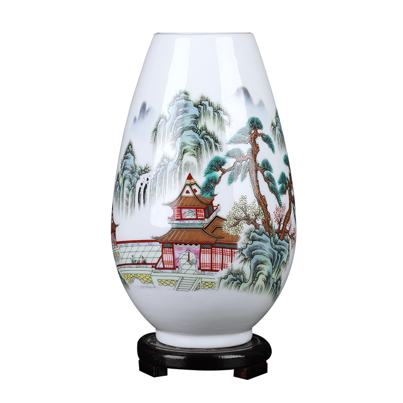 Jingdezhen ceramic vase furnishing articles sitting room lucky bamboo flower, dried flower crafts home decoration flower implement