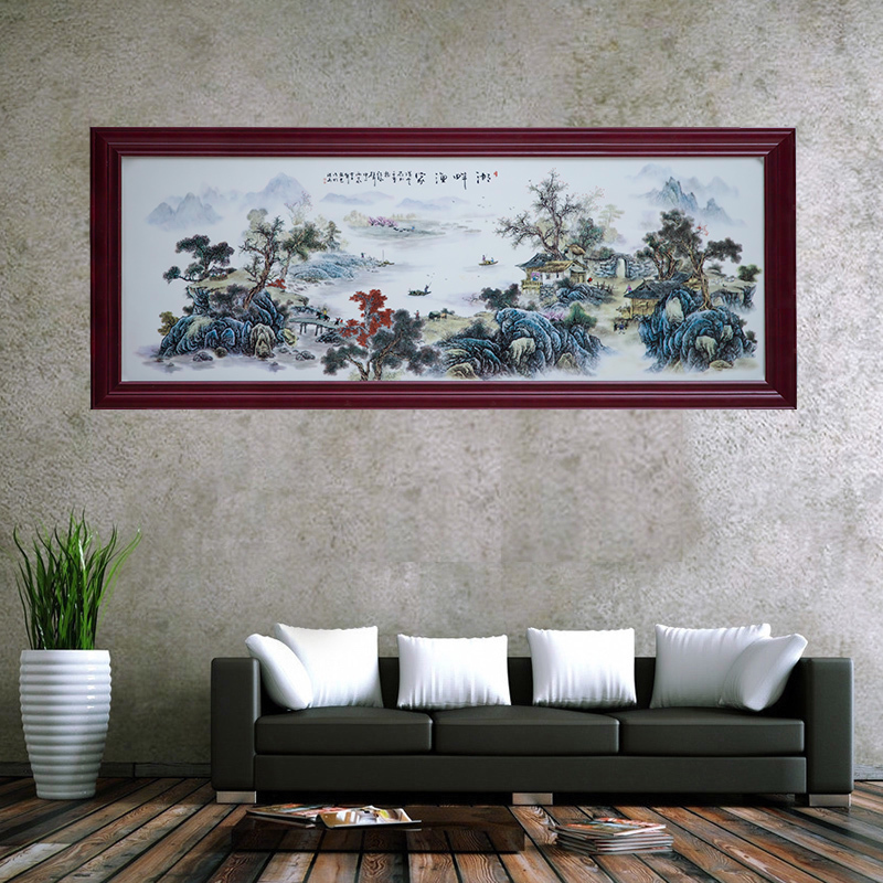 Archaize ceramic decoration carving ceramic porcelain plate paint walls central scroll painting jingdezhen famous traditional Chinese painting