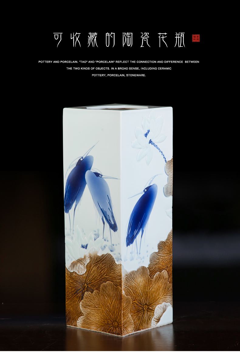 Jingdezhen ceramics hand - made vases, flower arrangement wine porch home decoration sitting room TV ark, furnishing articles