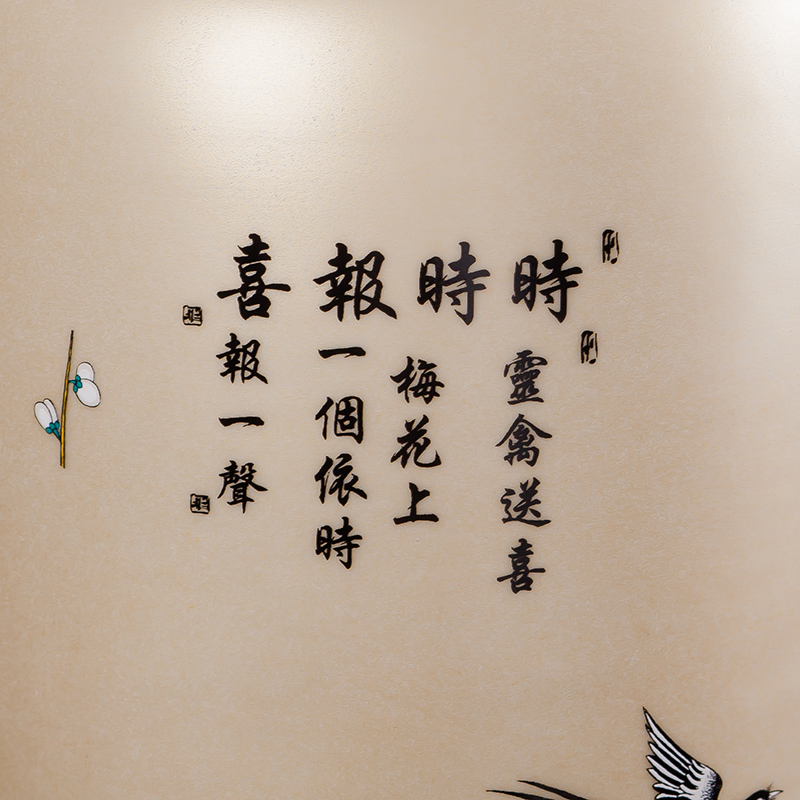 Jingdezhen ceramics powder enamel prosperity all the vases, I sitting room adornment handicraft furnishing articles of TV bar face