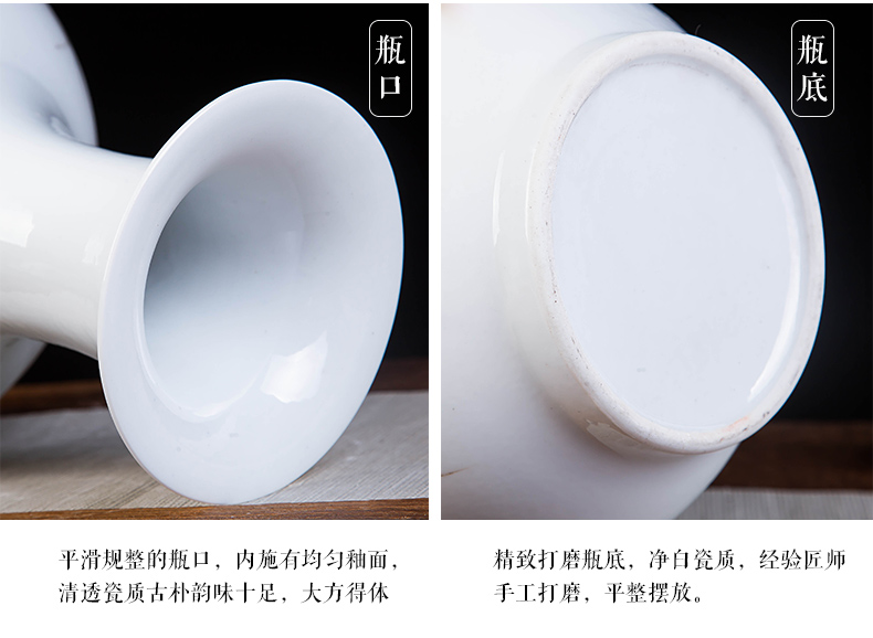 Jingdezhen ceramics hand - made prosperous double finches vase wine porch home decoration sitting room TV ark, furnishing articles
