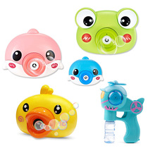 Bubble camera toy shaking sound net red Electric automatic bubble blowing gun Childrens bubble liquid piggy blowing bubbles