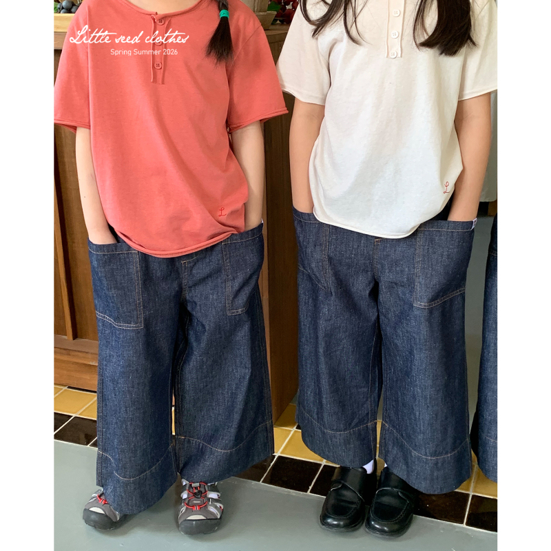 Littleseed | Summer Children's Thin Retro Soft Denim Wide-Leg Pants