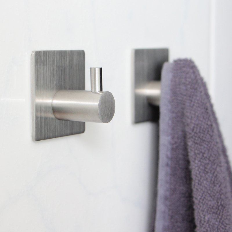 vista Weinstein Stainless Steel Creative Bathroom Towel Hook dressing room Strong double-sided adhesive hook free of nails