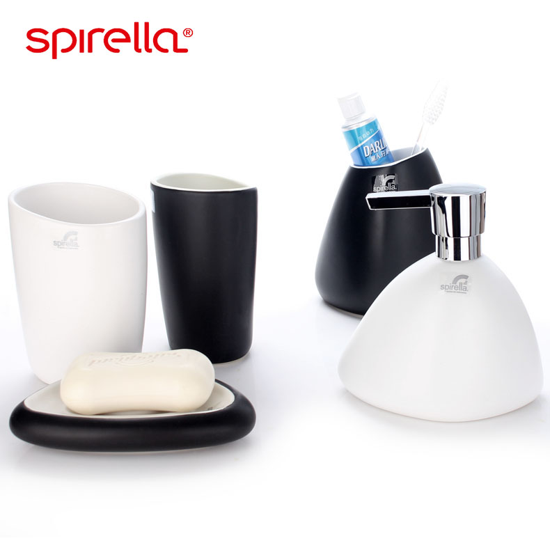 SPIRELLA set/silk pury European - style bathroom five creative contracted set ceramic bathroom set five for wash gargle