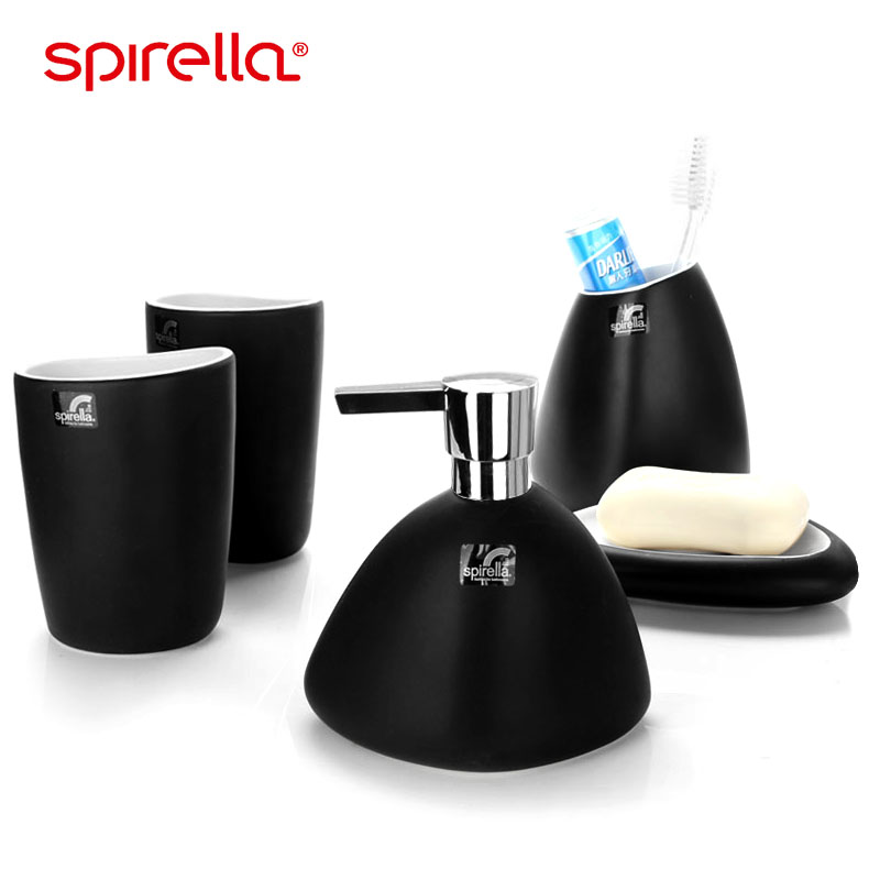 SPIRELLA set/silk pury European - style bathroom five creative contracted set ceramic bathroom set five for wash gargle