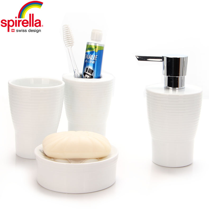 SPIRELLA/silk pury creative Apollo ceramic European sanitary ware 4 times brushing cup for wash gargle suit