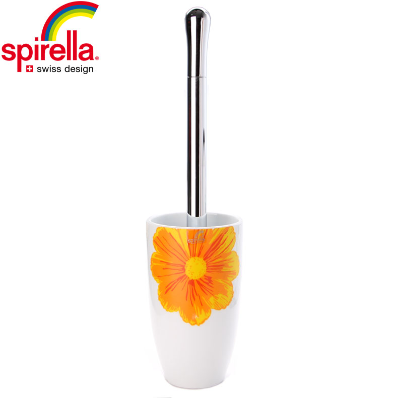 SPIRELLA/silk pury by ceramic toilet brush set brush head long handle toilet brush cleaning brush durable type