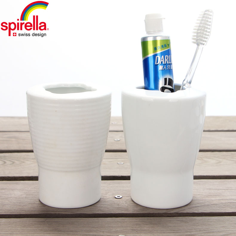 SPIRELLA/silk pury creative Apollo ceramic European sanitary ware 4 times brushing cup for wash gargle suit