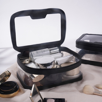 Tianstringtransparent Makeup Bag Female Portable Ins Weathering Makeup Case Large Capacity Travel TRAVEL COSMETICS CONTAINING PACKAGE BOX