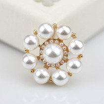 31MM high-end imitation pearl clothing coat button Joker woolen wool cashmere button womens button sweater decoration buckle