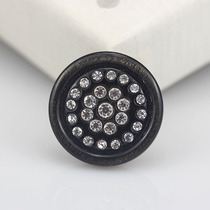 28MM Taiwan high-end button shiny Middle East Diamond resin clothing button cashmere mink coat button round