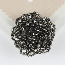 55MM high-end black handmade clothing beaded cashmere woolen mink coat button decoration button