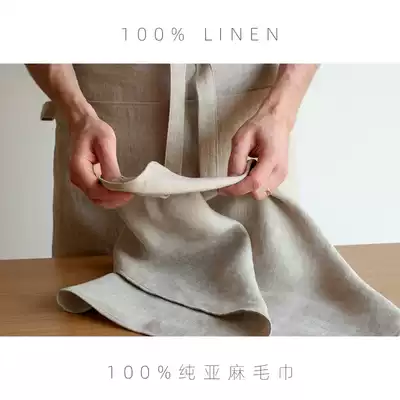 Quick-drying bath towel towel anti-mite wash pure linen towel yoga spa sweat towel 100% linen handkerchief