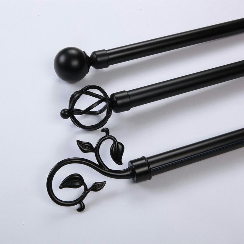 The original customized measurable installation of curtain rod rod iron process Nordic simple pure color