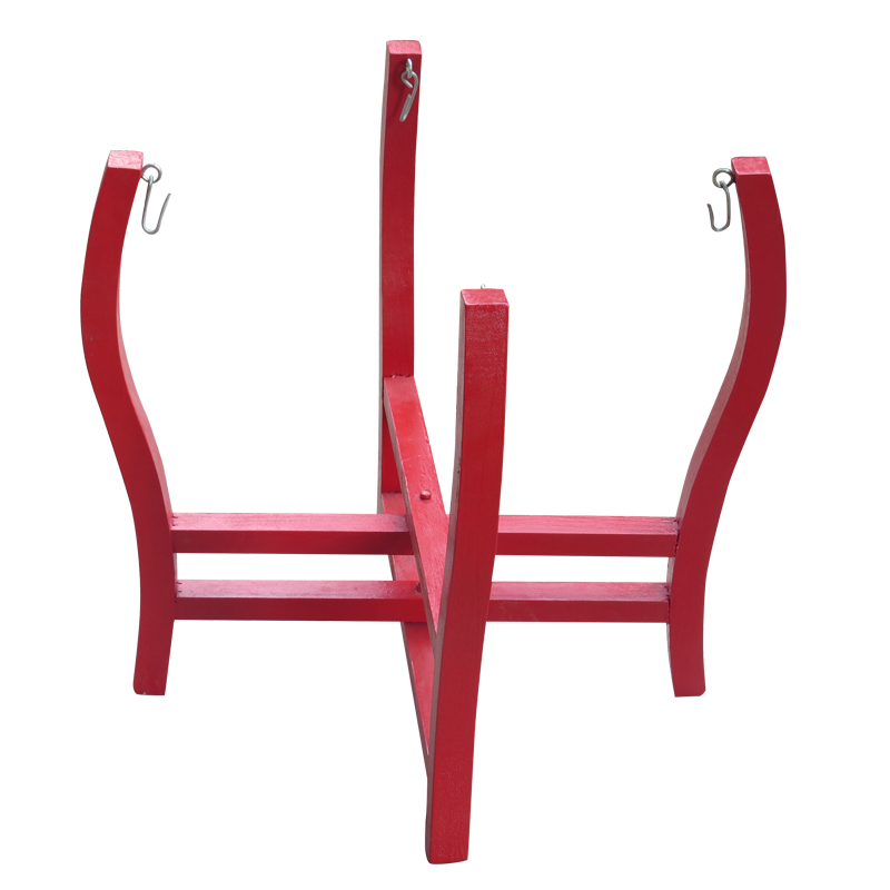 Hall drum rack 12-20 inch lobby drum rack red drum rack wooden drum stand