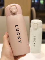 Japanese Minimalist Creative Teenage Girl Lovers ART BOMB COVER STAINLESS STEEL INSULATED CUPS WATER GLASS CHILDREN CARRY-ON PORTABLE