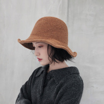 Japanese Rosex wool blend fishermans hat female autumn winter basin hat fashion tide warm foldable Joker knit hat