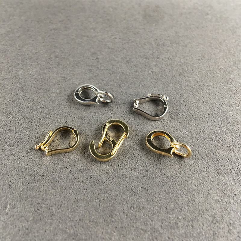 18K Gold Universal Multifunctional Detachable DIY Pendant Necklace Connector Double-Opening Yellow and White Real Gold Accessories 18K Gold Universal Multifunctional Detachable DIY Pendant Necklace Connector Double-Opening Yellow and White Real Gold Accessories