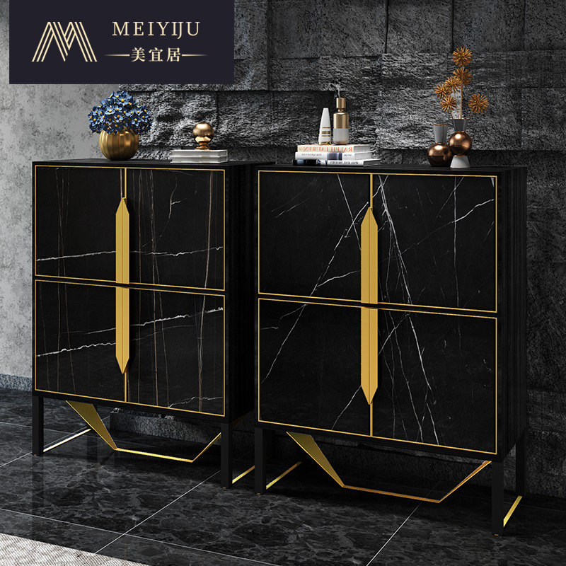 Light luxury bucket counter Italian minimal four-cupboard cabinet entry to the basalt cabinet American-style decorative cabinet