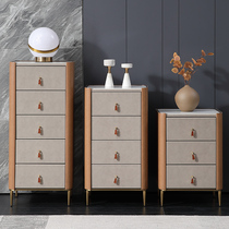 Willpower minimalist saddle leather bucket cabinet rock plate 3 bucket dining side cabinet 40cm wide 4 bucket bedroom light lavish 5 bucket cabinet living-room