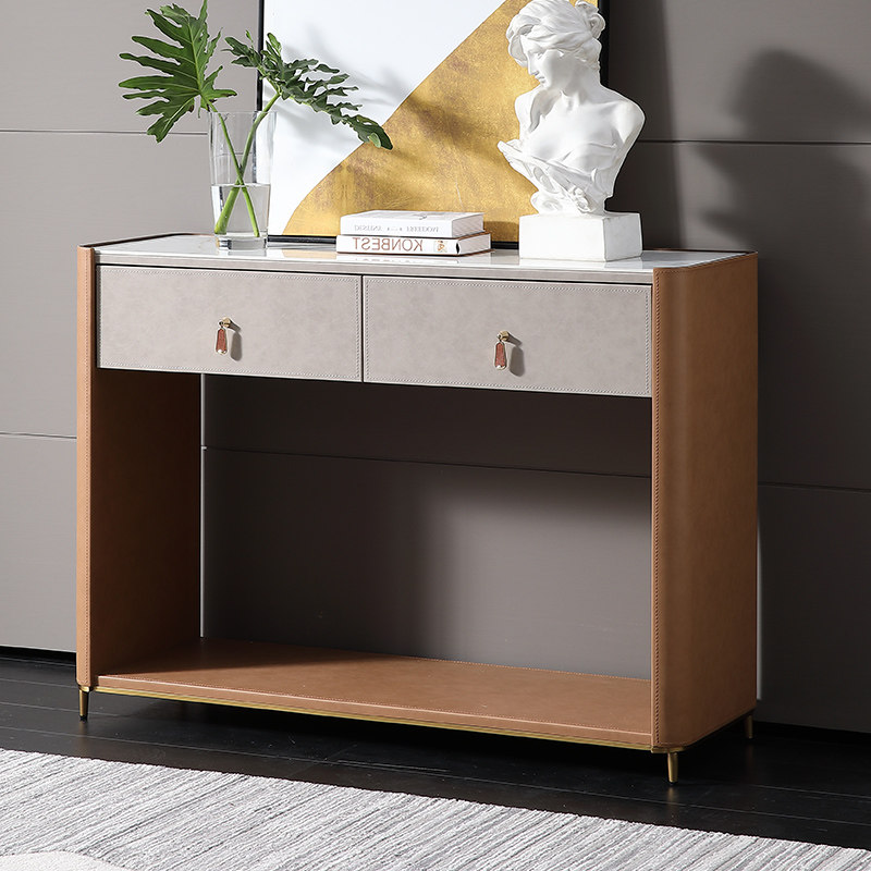 The entrance door is facing the entrance cabinet, the light luxury style, the small size, the key side cabinet, the designer Italian-style slate partition cabinet