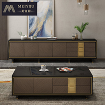 American Light Lavish Tea Table TV Cabinet Combined Harbor Style Postmodern Creative Minimalist Living-room Square Table Room Furniture