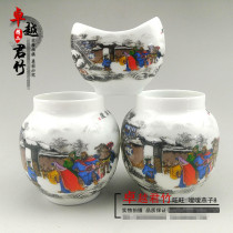 Thrush bird food bowl bird food pot bird cage Food Tank bird cage Food Tank snow landscape porcelain bird Cup