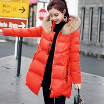 Down cotton clothes womens long 2020 winter new Korean version loose thin womens A-word cotton coat quilted jacket jacket