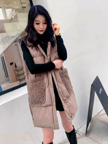 Cotton vest womens new 2020 autumn and Winter fashion slim European station medium-long small quilted jacket casual jacket tide