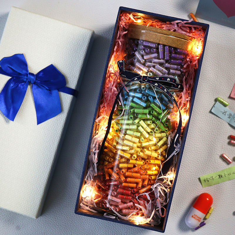Pill time capsule love letter paper romantic confession wish paper to send boyfriend and girlfriend holiday birthday Valentine's Day gift