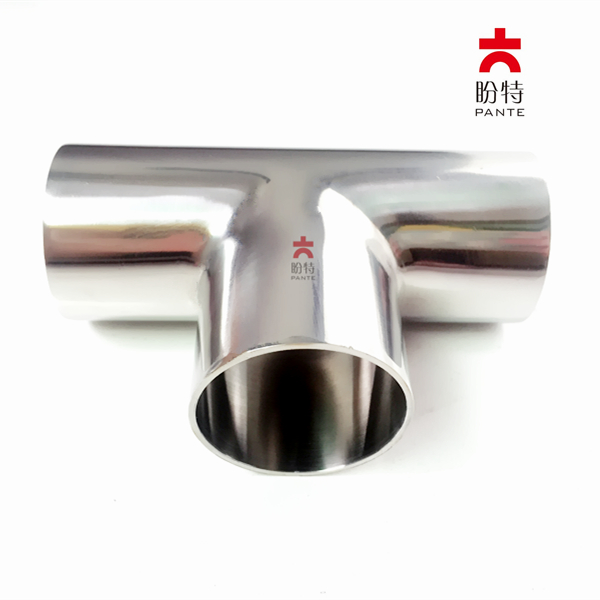 Aspiration 316L stainless steel sanitary grade welding tee, isodiametre diameter changing T type pair welded pipe triple head pass new