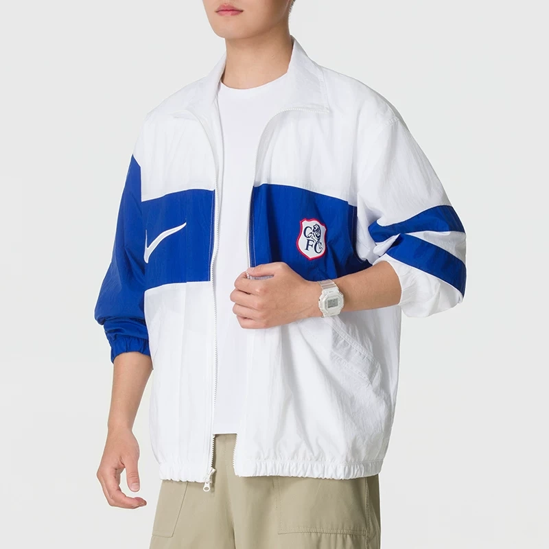 Nike Chelsea I96 Series Retro Water-Repellent Woven Football Jacket Casual Outerwear Top Io4412-100