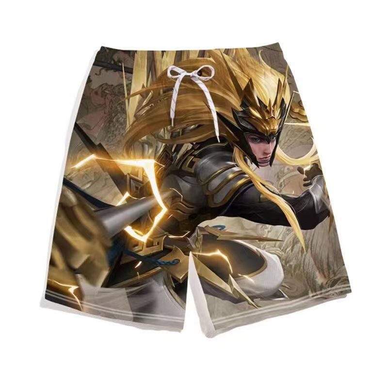 The new king of glory shorts 3D printing Ma Chao Shenwei Zhizunbao primary and secondary school students teenagers summer casual pants