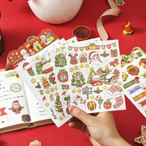 4 pieces into the Christmas cartoon cute little stickers ins wind hand ledger This teenage girls heart patch is decorated with small pattern material
