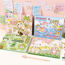 Post-it stickiness strong student with note paper creative Net red color simple girl small bar Mark message note