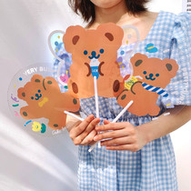 Home light girl domineering Net red hipster animation around beautiful large plastic hand cranked fan