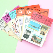 Travel Stamps Paper Stickers Retro Decorations Make Old Notebooks Hands Account Creative Material Diy Plane Albums