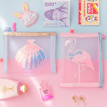 Coin Packs South Korea Ins Transparent Mesh Yarn Shells Small Girl Hearts Cartoon Fire Birds Portable Headphone Key Containing