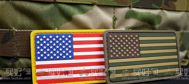 Nhãn hiệu MSM gốc Hoa Kỳ FLAG PVC Velcro Morale Nhãn dán ba lô cao cấp miếng dán may quần áo