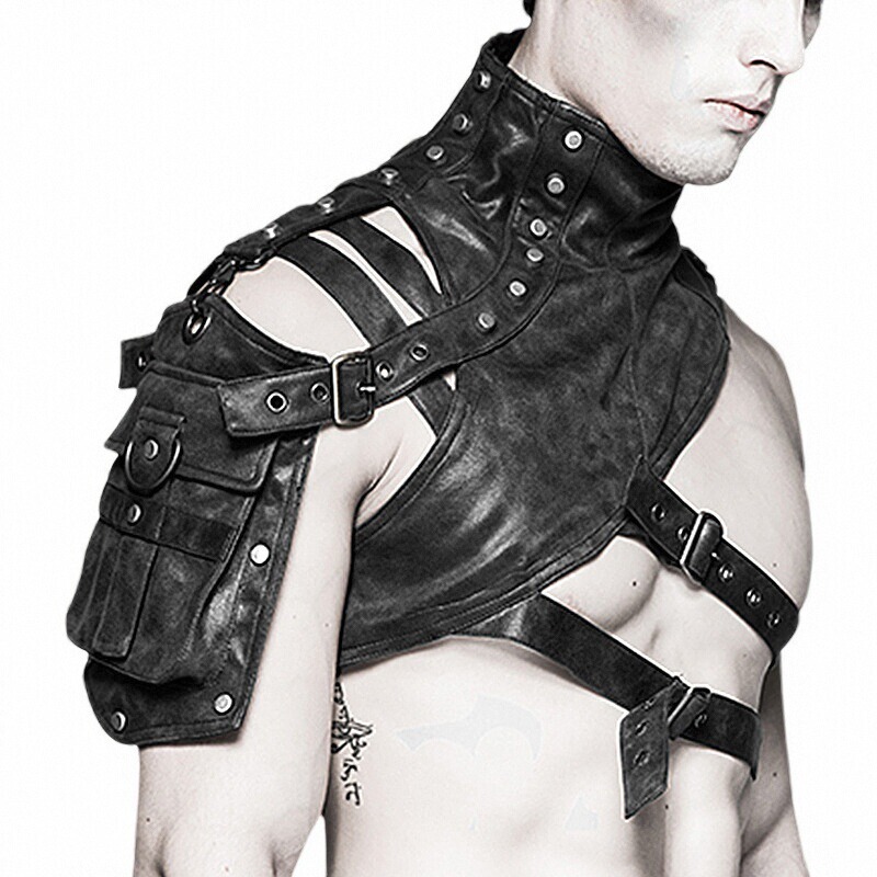 Amazon Temu Hot-Selling Steampunk Leather Armor Women's Shoulder Bag Men's Stage Performance Accessories New Amazon Temu Hot-Selling Steampunk Leather Armor Women's Shoulder Bag Men's Stage Performance Accessories New