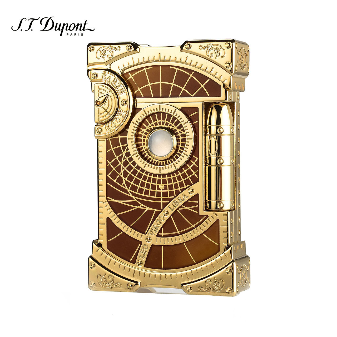 S T Dupont France Du Peng Moonlight Stone China Paint Star Compass Limited First Lighter 16150 D