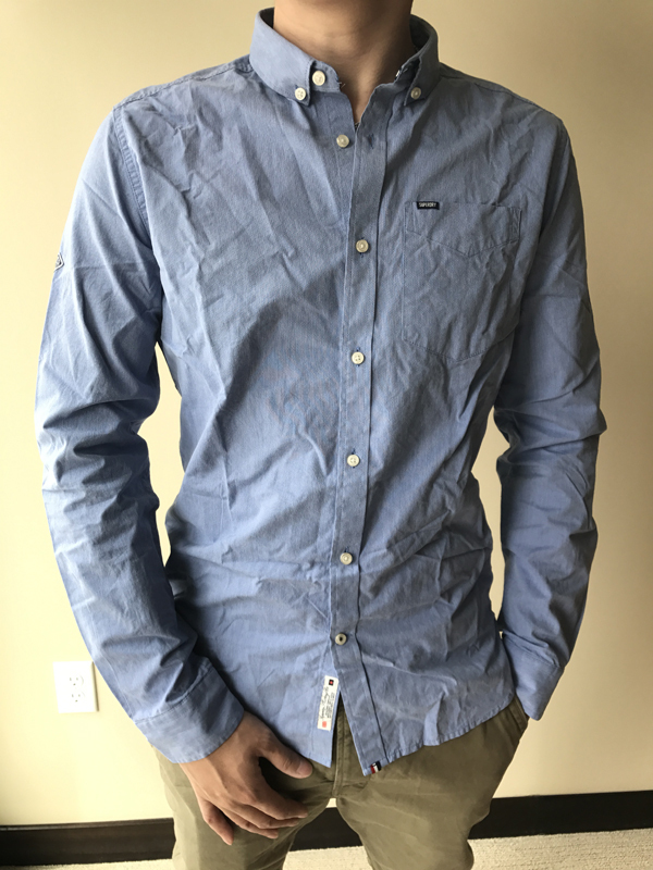 Super Value Domestic In-Stock Superdry Extremely Dry-Fit Men's Versatile Slim-Fit Long-Sleeve Shirt
